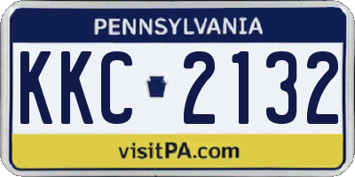 PA license plate KKC2132