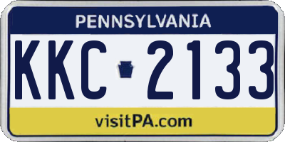 PA license plate KKC2133