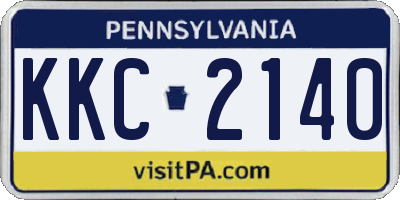 PA license plate KKC2140