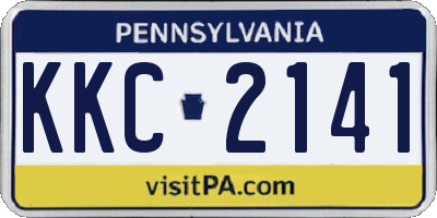 PA license plate KKC2141