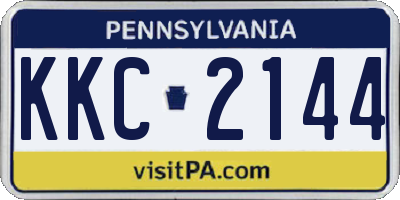 PA license plate KKC2144