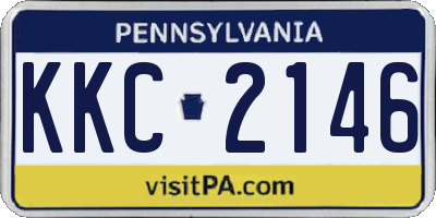 PA license plate KKC2146