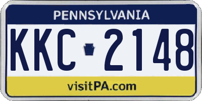 PA license plate KKC2148
