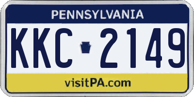 PA license plate KKC2149