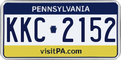 PA license plate KKC2152