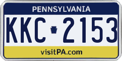PA license plate KKC2153