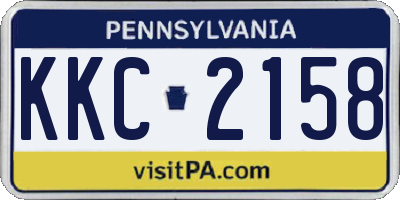 PA license plate KKC2158