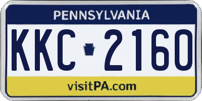 PA license plate KKC2160