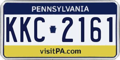PA license plate KKC2161