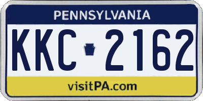 PA license plate KKC2162