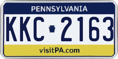 PA license plate KKC2163