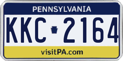 PA license plate KKC2164