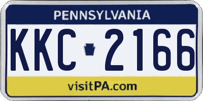 PA license plate KKC2166