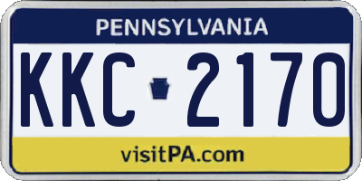 PA license plate KKC2170
