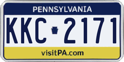 PA license plate KKC2171