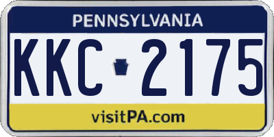 PA license plate KKC2175