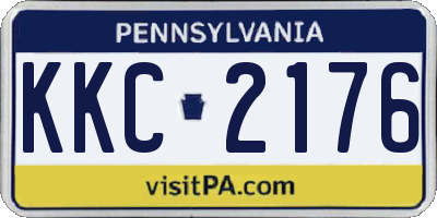 PA license plate KKC2176