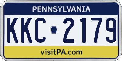 PA license plate KKC2179