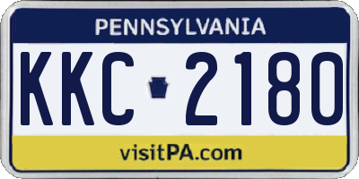 PA license plate KKC2180