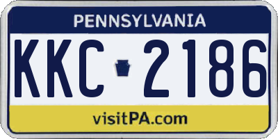 PA license plate KKC2186