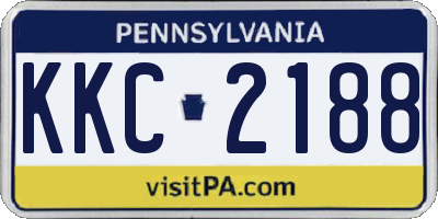 PA license plate KKC2188