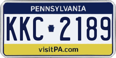PA license plate KKC2189