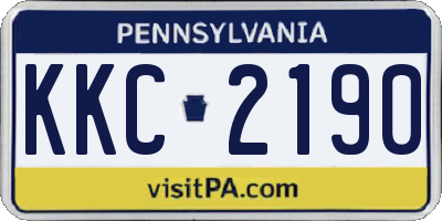 PA license plate KKC2190