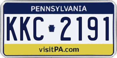 PA license plate KKC2191
