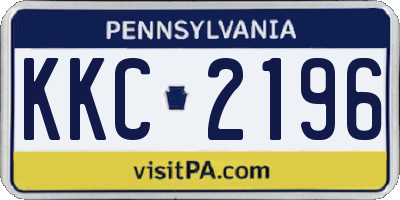 PA license plate KKC2196