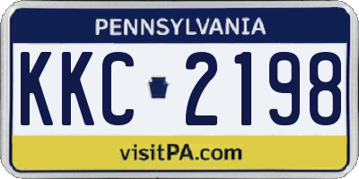 PA license plate KKC2198