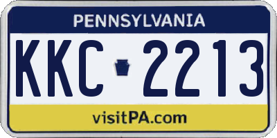 PA license plate KKC2213
