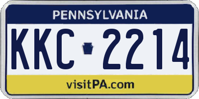 PA license plate KKC2214