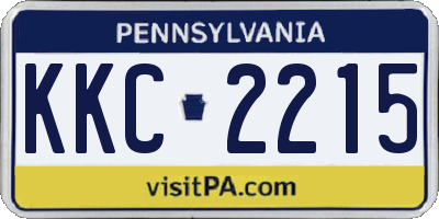 PA license plate KKC2215