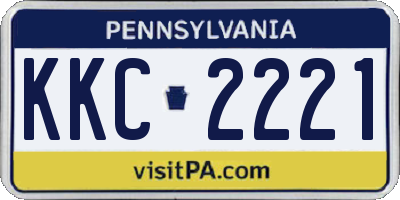PA license plate KKC2221