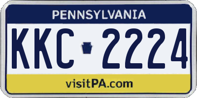PA license plate KKC2224