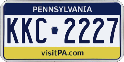 PA license plate KKC2227