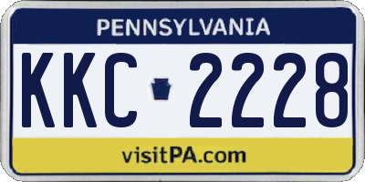 PA license plate KKC2228