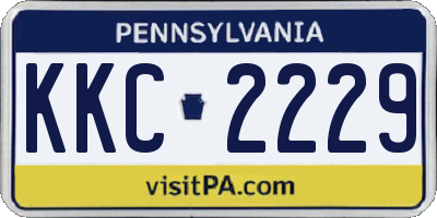 PA license plate KKC2229