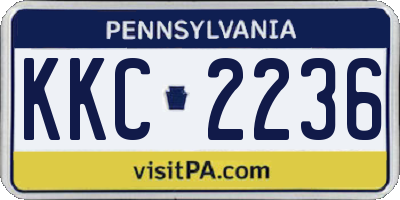 PA license plate KKC2236