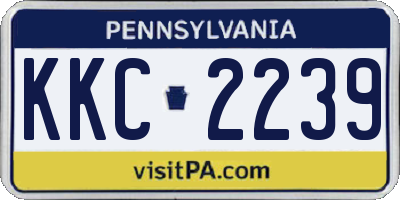 PA license plate KKC2239
