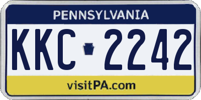 PA license plate KKC2242