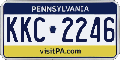 PA license plate KKC2246