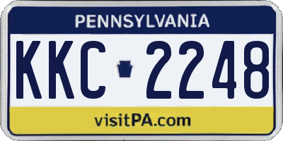 PA license plate KKC2248