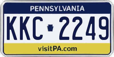 PA license plate KKC2249