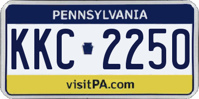 PA license plate KKC2250