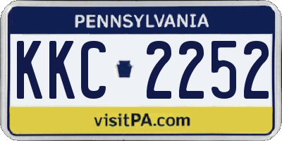 PA license plate KKC2252