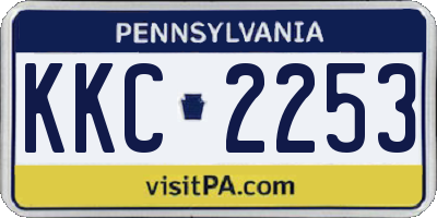 PA license plate KKC2253