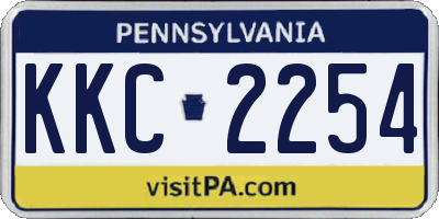PA license plate KKC2254