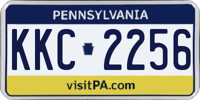 PA license plate KKC2256