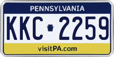 PA license plate KKC2259